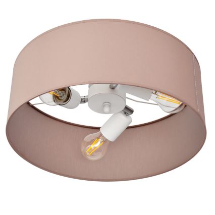 Lustr na tyči ALBA 3xE27/15W/230V růžová