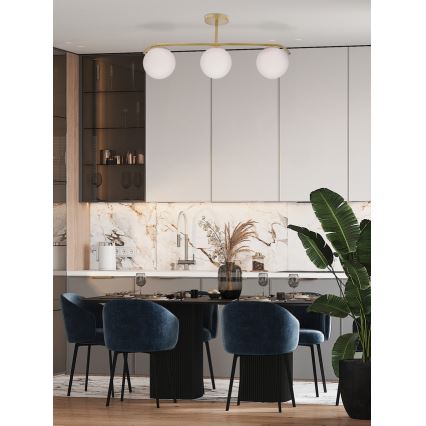 Lustr na tyči AMADEO 3xE14/40W/230V mosaz