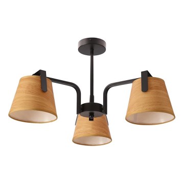 Lustr na tyči AMBERG 3xE14/40W/230V hnědá