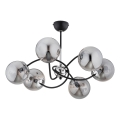 Lustr na tyči AURORA 6xE14/10W/230V černá/lesklý chrom