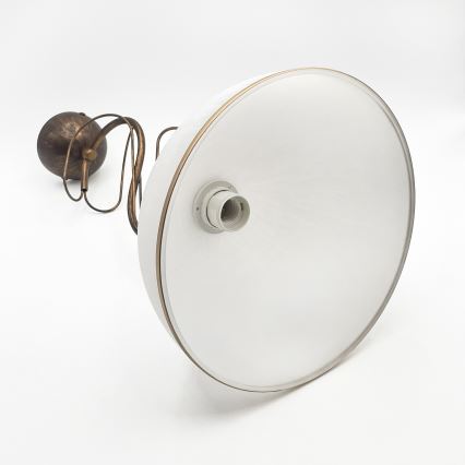 Lustr na tyči COBRA 1xE27/60W/230V pr. 30 cm bronz/patina