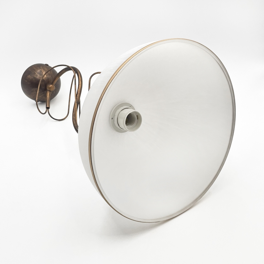 Lustr na tyči COBRA 1xE27/60W/230V pr. 30 cm bronz/patina