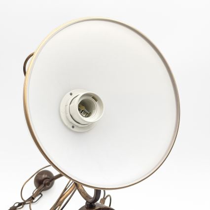 Lustr na tyči COBRA 3xE27/60W/230V bronz/patina