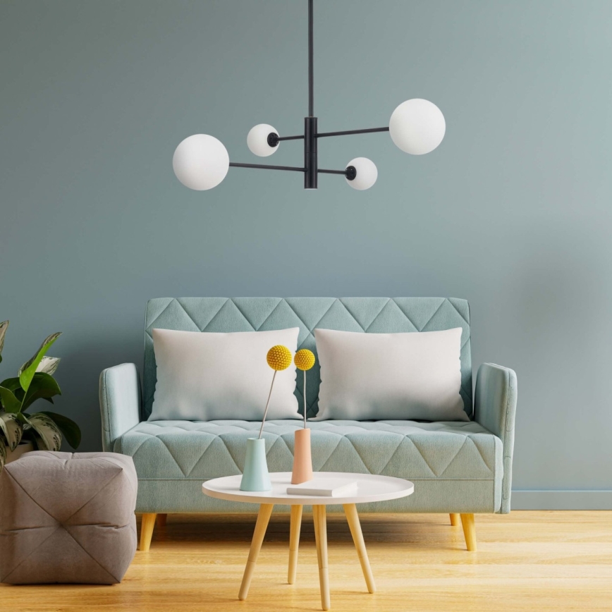 Lustr na tyči DORADO 4xG9/40W/230V černá