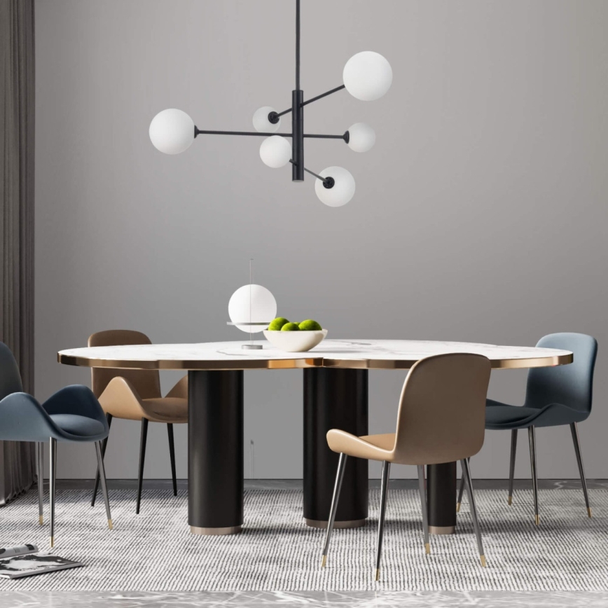 Lustr na tyči DORADO 6xG9/40W/230V černá