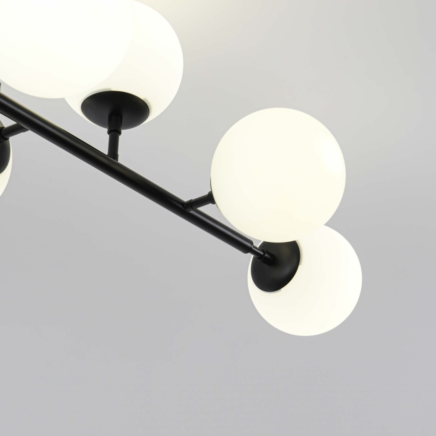 Lustr na tyči DORADO 8xE14/40W/230V černá