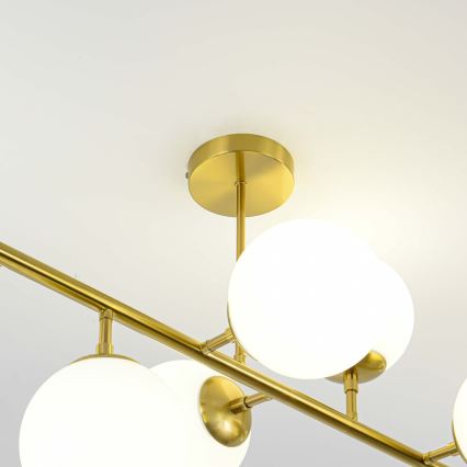 Lustr na tyči DORADO 8xE14/40W/230V zlatá