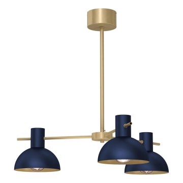 Lustr na tyči ESTATE MINI 3xE27/15W/230V modrá