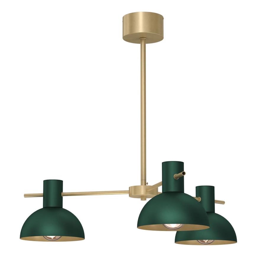 Lustr na tyči ESTATE MINI 3xE27/15W/230V zelená