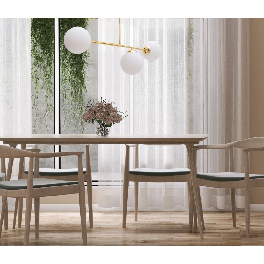 Lustr na tyči FIRA 3xE27/60W/230V zlatá