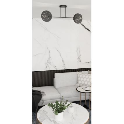 Lustr na tyči FRICK 2xE27/15W/230V černá