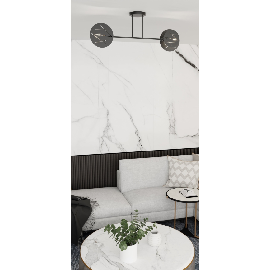 Lustr na tyči FRICK 2xE27/15W/230V černá