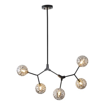 Lustr na tyči GALILEA 5xG9/15W/230V šedá