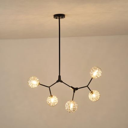 Lustr na tyči GALILEA 5xG9/15W/230V šedá