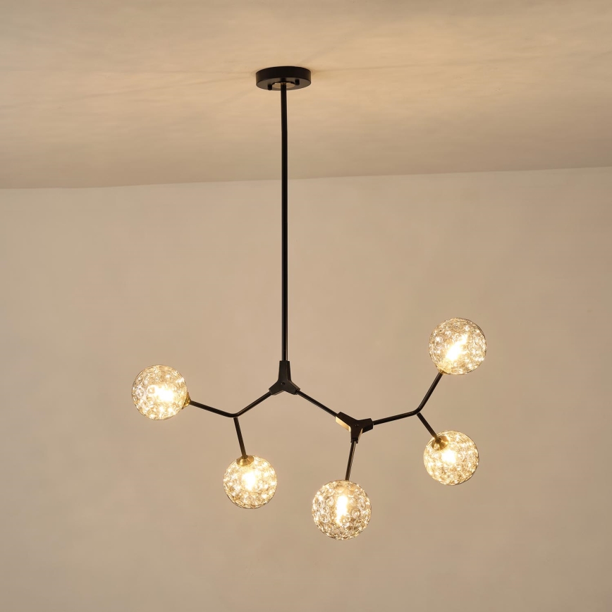 Lustr na tyči GALILEA 5xG9/15W/230V šedá