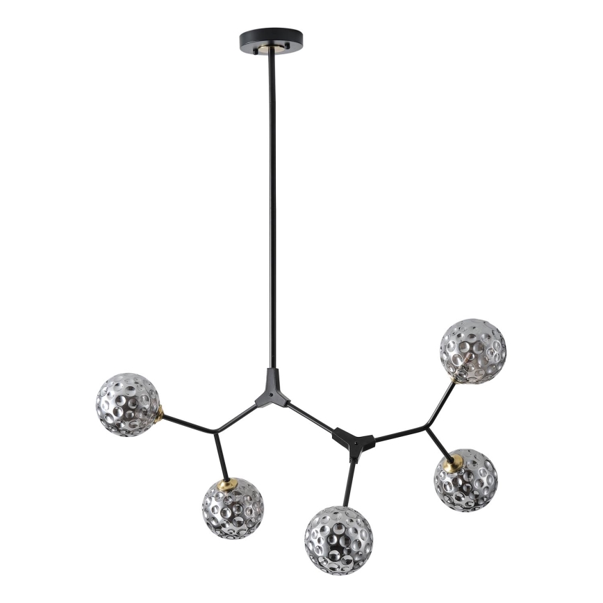 Lustr na tyči GALILEA 5xG9/15W/230V šedá
