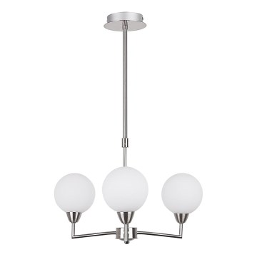 Lustr na tyči LOGOS 3xG9/25W/230V matný chrom
