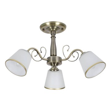 Lustr na tyči LOSANNA 3xE14/40W/230V mosaz