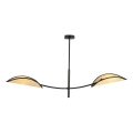 Lustr na tyči LOTUS 2xE14/10W/230V černá/béžová