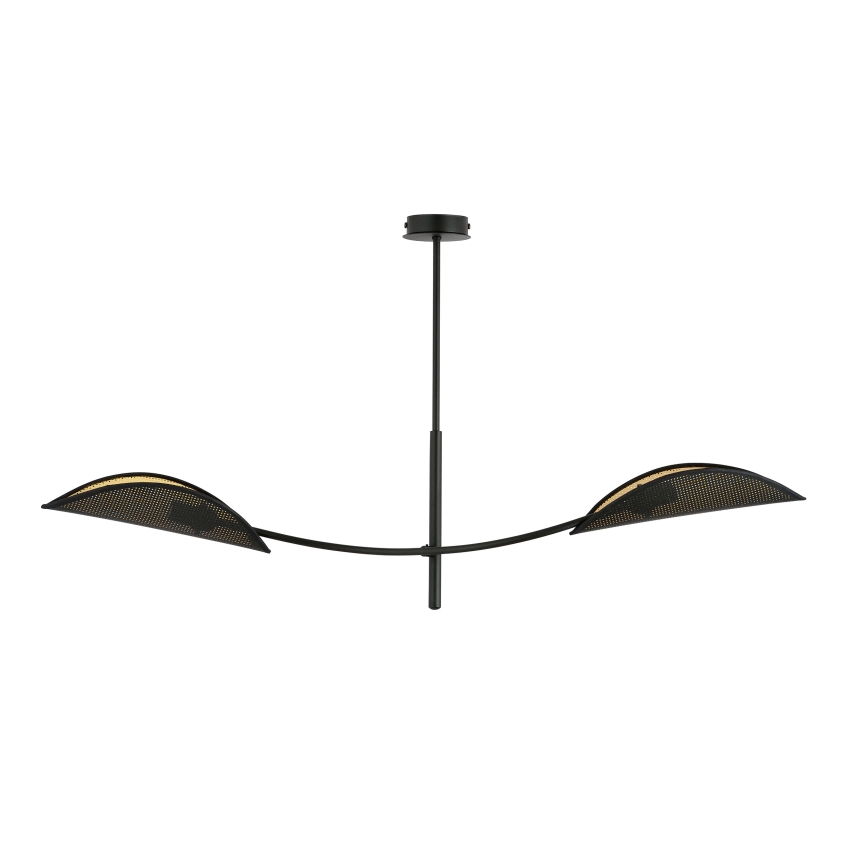 Lustr na tyči LOTUS 2xE14/10W/230V černá/zlatá