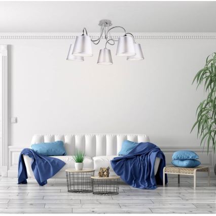 Lustr na tyči LUK 5xE14/40W/230V