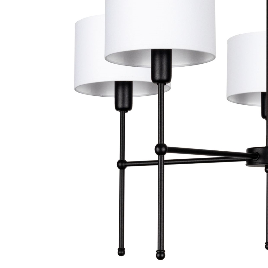 Lustr na tyči MADELA 5xE14/40W/230V bílá/černá