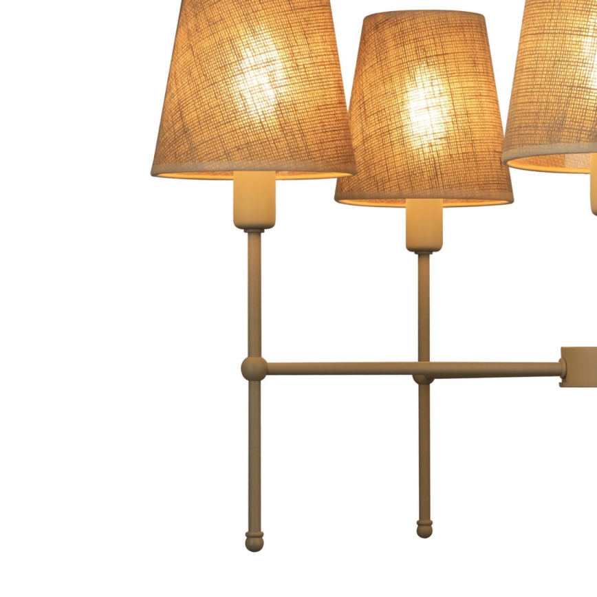 Lustr na tyči MADELA 5xE14/40W/230V juta/béžová
