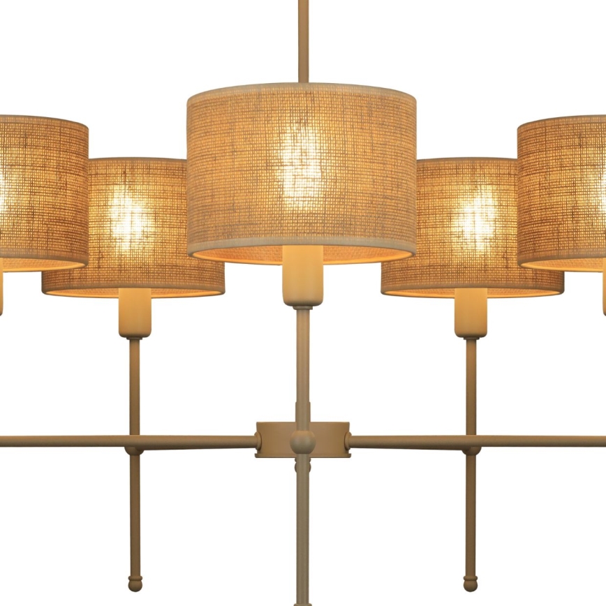 Lustr na tyči MADELA 5xE14/40W/230V juta/béžová