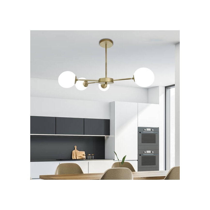 Lustr na tyči MATI 4xG9/20W/230V zlatá