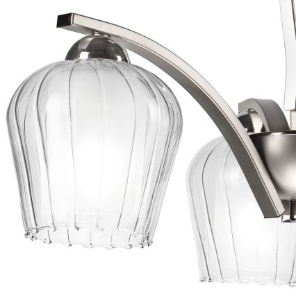 Lustr na tyči PAULA 3xE27/60W/230V matný chrom