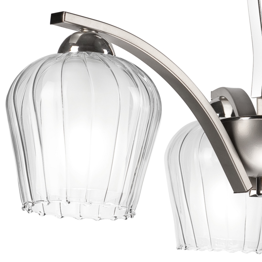 Lustr na tyči PAULA 3xE27/60W/230V matný chrom