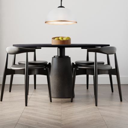 Lustr na tyči RETRO 1xE27/60W/230V černá matná