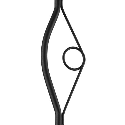 Lustr na tyči RETRO 1xE27/60W/230V černá matná