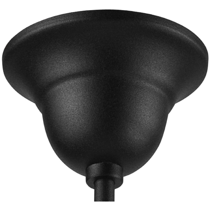 Lustr na tyči RETRO 1xE27/60W/230V černá matná