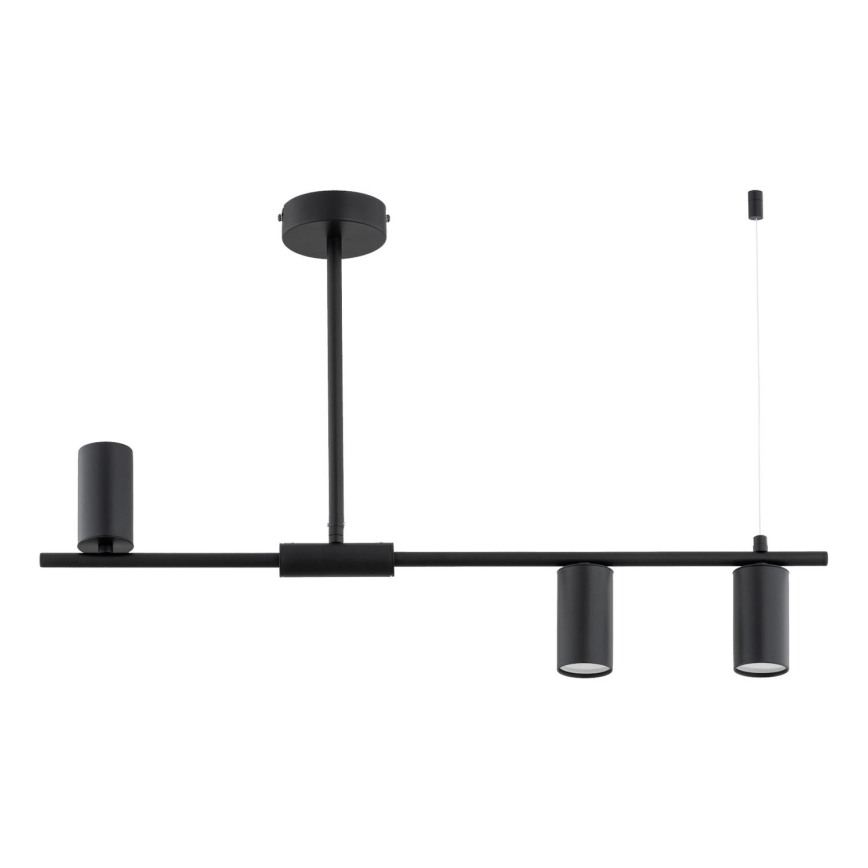 Lustr na tyči URANOS 3xGU10/10W/230V černá