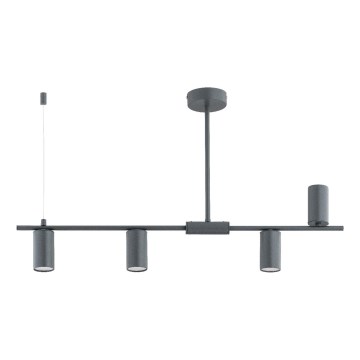 Lustr na tyči URANOS 4xGU10/10W/230V šedá