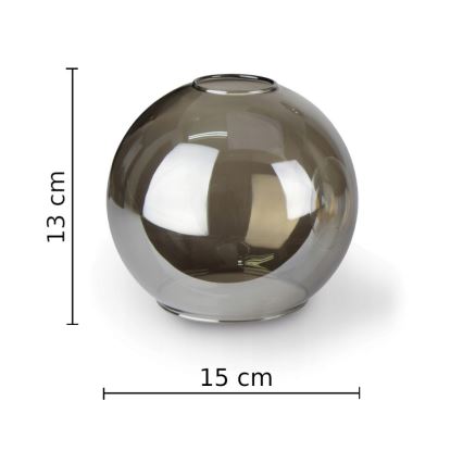 Lustr na tyči VASCO 6xE27/60W/230V černá/kouřová černá