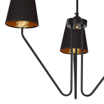 Lustr na tyči VICTORIA 3xE27/60W/230V černá