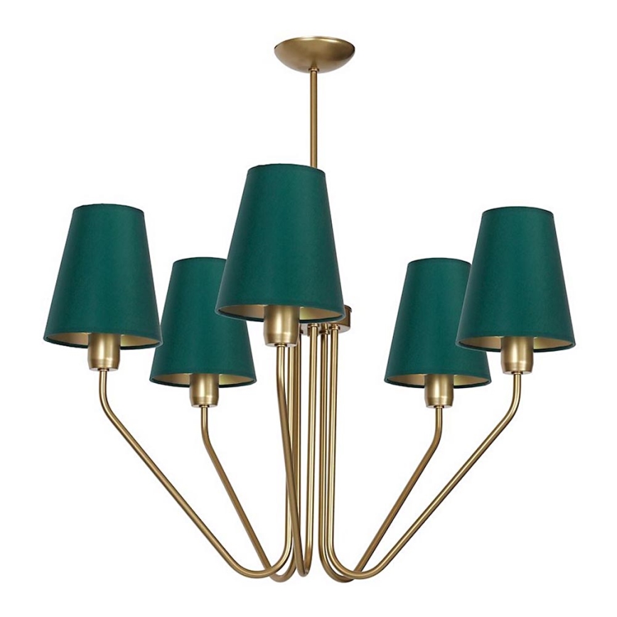 Lustr na tyči VICTORIA 5xE27/60W/230V zelená