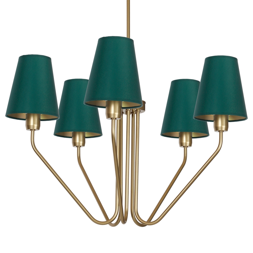Lustr na tyči VICTORIA 5xE27/60W/230V zelená