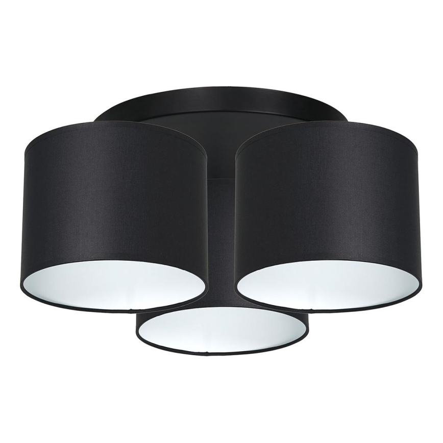 Lustr přisazený ARDEN 3xE27/60W/230V černá/bílá