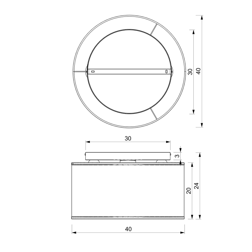 Lustr přisazený LOFT SHADE 3xE27/60W/230V bílá/zlatá