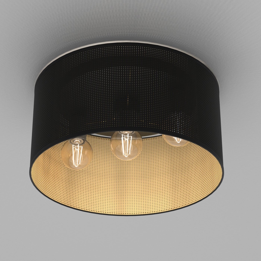 Lustr přisazený LOFT SHADE 3xE27/60W/230V černá/zlatá