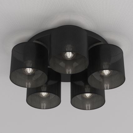Lustr přisazený LOFT SHADE 5xE27/60W/230V černá