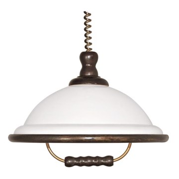 Lustr stahovací AKRYL DR 1xE27/60W bílá/wenge Lustr stahovací AKRYL DR 1xE27/60W bílá/wenge