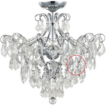 Luxera 33304 - Náhradní krystal k lustru GRANADA 5 cm