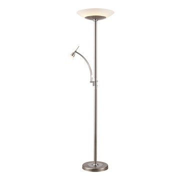 LUXERA 37202 - Stmívatelná stojací lampa SETRA 1x2D GR10q/55W+1xE14/40W
