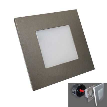 Luxera 48305 - LED orientační svítidlo STEP LIGHT 16xLED/1W/230V