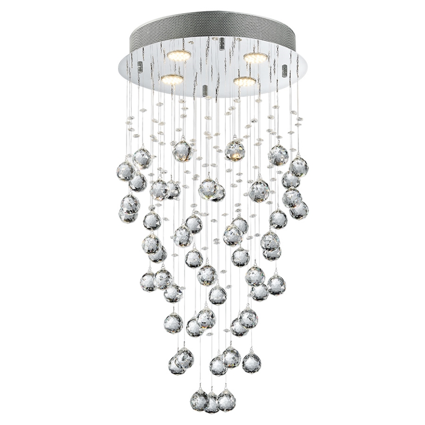 LUXERA 62411 - Křišťálový přisazený lustr NORR 4xGU10/50W/230V