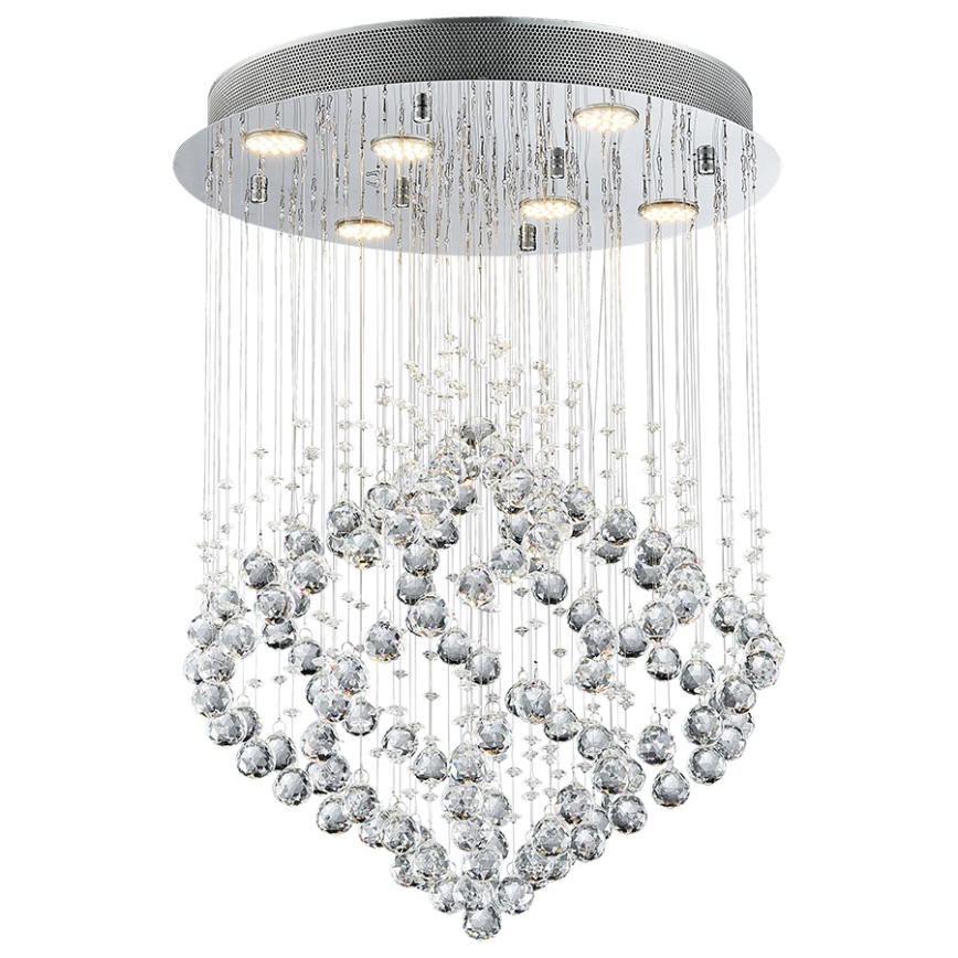 LUXERA 62412 - Křišťálový přisazený lustr CHESTER 6xGU10/50W/230V